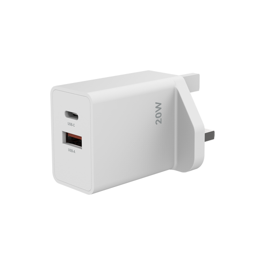USB-C + USB-A Home Charger 20W