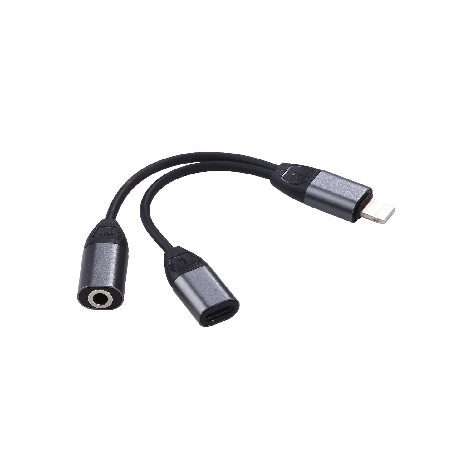 A10     Lightning to 3.5mm Audio+Lightning Charging Splitter