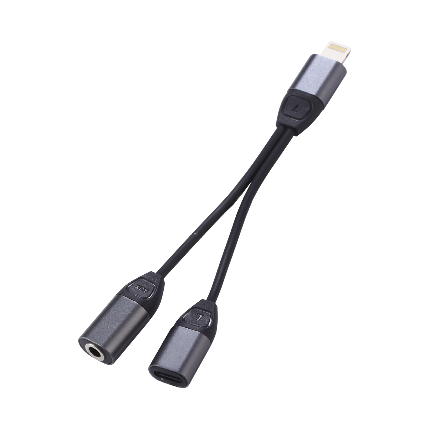 A10     Lightning to 3.5mm Audio+Lightning Charging Splitter