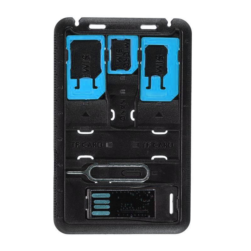 Sim Adapter with Card Reader-Blue