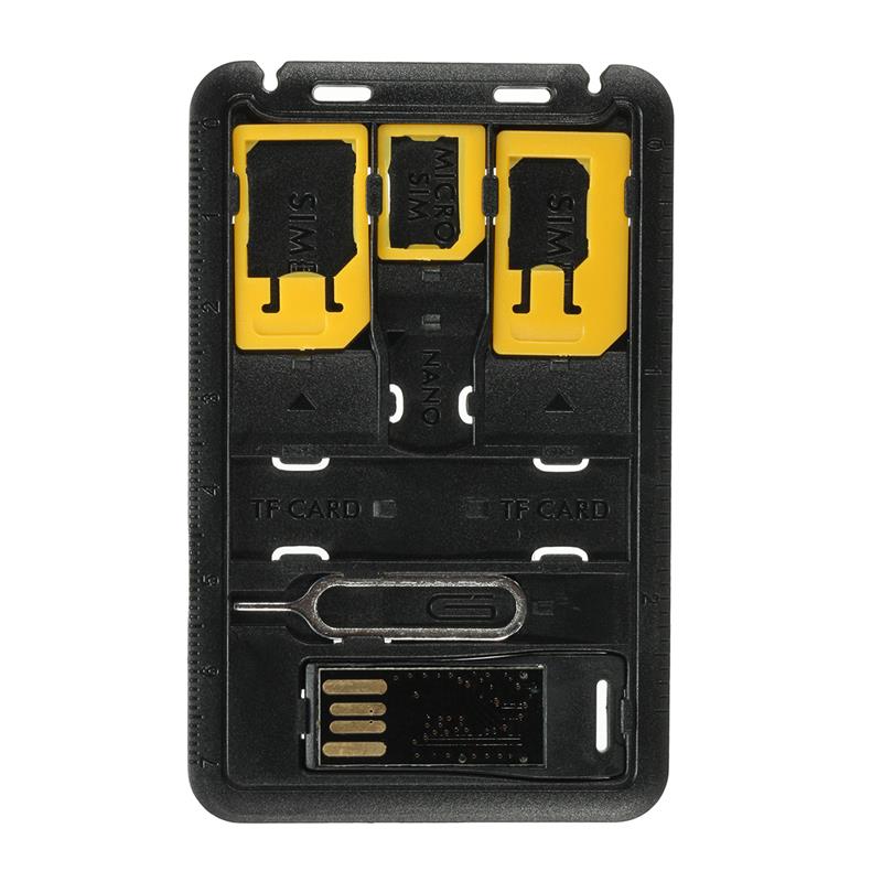 Sim Adapter with Card Reader-Yellow